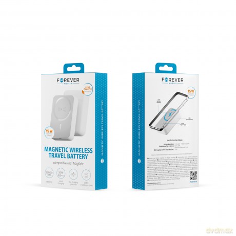 Forever power bank bezprzewodowy MATB-400 20W 10000 mAh biały