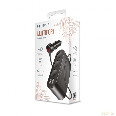 Forever rozdzielacz gniazda samochodowego 2xUSB 2,4A