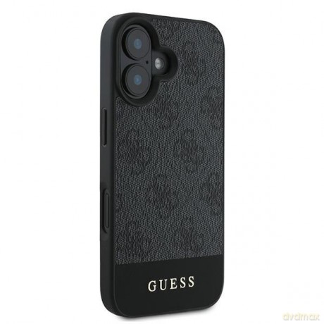 Guess nakładka do iPhone 16 6,1" GUHCP16SG4GLGR szara hardcase 4G Bottom Stripe