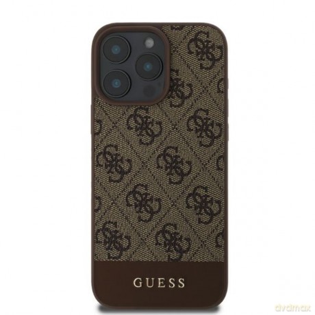 Guess nakładka do iPhone 16 Pro 6,3" GUHCP16LG4GLBR brązowa hardcase 4G Bottom Stripe