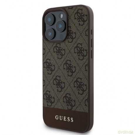 Guess nakładka do iPhone 16 Pro Max 6,9" GUHCP16XG4GLBR brązowa hardcase 4G Bottom Stripe