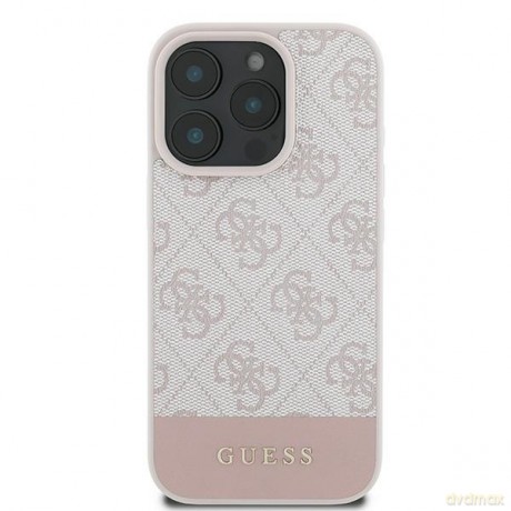Guess nakładka do iPhone 16 Pro Max 6,9" GUHCP16XG4GLPI różowa hardcase 4G Bottom Stripe