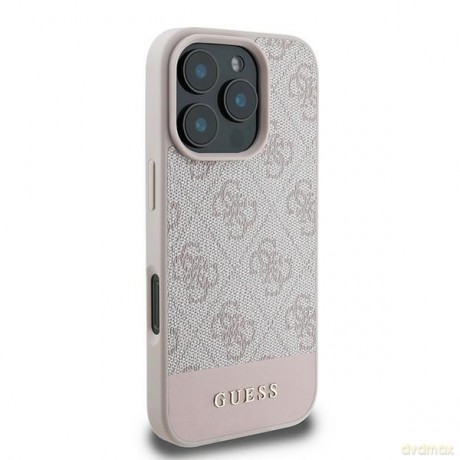 Guess nakładka do iPhone 16 Pro Max 6,9" GUHCP16XG4GLPI różowa hardcase 4G Bottom Stripe