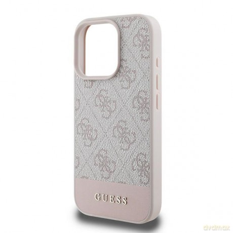 Guess nakładka do iPhone 16 Pro Max 6,9" GUHCP16XG4GLPI różowa hardcase 4G Bottom Stripe