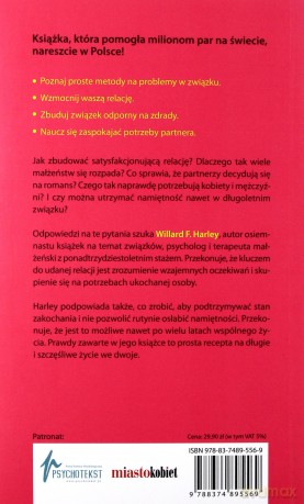 I żyli długo i szczęśliwie. Jak zbudować związek idealny - Harley Willard F. jr [KSIĄŻKA]