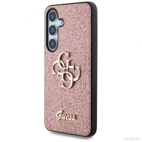 Guess nakładka HC Fixed Glitter Big 4G do Samsung Galaxy S25 Plus różowa