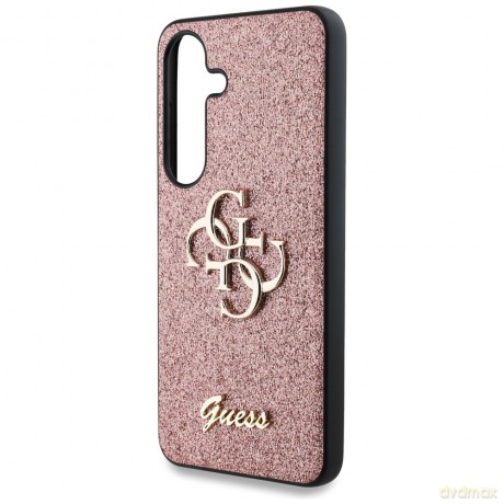 Guess nakładka HC Fixed Glitter Big 4G do Samsung Galaxy S25 Plus różowa