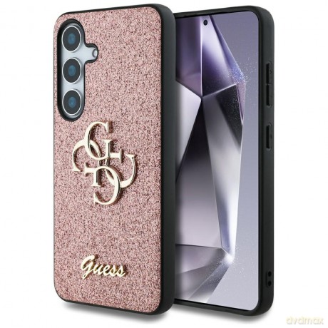 Guess nakładka HC Fixed Glitter Big 4G do Samsung Galaxy S25 różowa