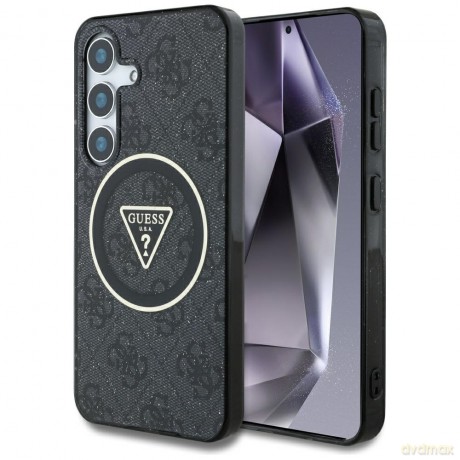 Guess nakładka HC Magnetic IML Metal Glitter 4G Circle Triangle do Samsung Galaxy S25 Plus czarna