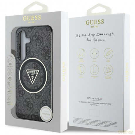 Guess nakładka HC Magnetic IML Metal Glitter 4G Circle Triangle do Samsung Galaxy S25 Plus czarna