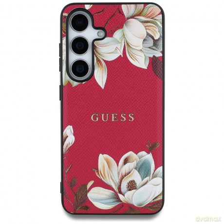 Guess nakładka HC Magnetic PU Grained Flowers Classic Logo do Samsung Galaxy S25 fuksja