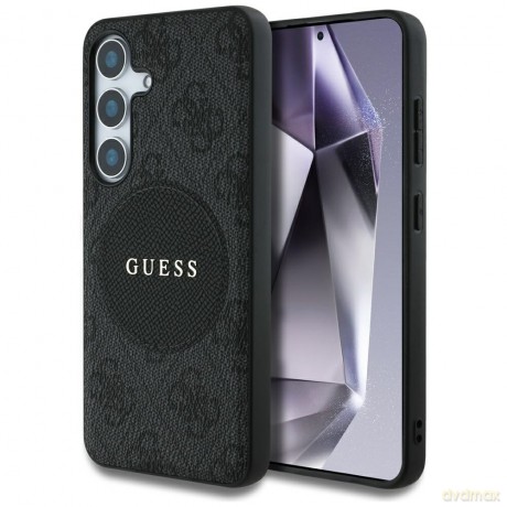 Guess nakładka HC MagSafe PU 4G Circle Classic Logo do Samsung Galaxy S25 czarna
