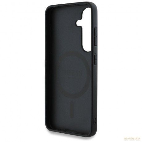 Guess nakładka HC MagSafe PU 4G Circle Classic Logo do Samsung Galaxy S25 niebieska