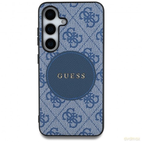 Guess nakładka HC MagSafe PU 4G Circle Classic Logo do Samsung Galaxy S25 Plus niebieska