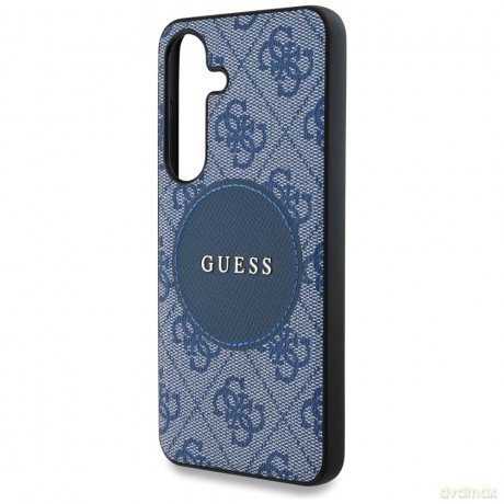 Guess nakładka HC MagSafe PU 4G Circle Classic Logo do Samsung Galaxy S25 Plus niebieska