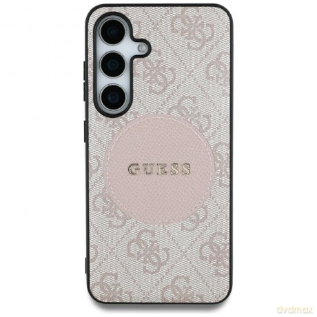 Guess nakładka HC MagSafe PU 4G Circle Classic Logo do Samsung Galaxy S25 Ultra różowa