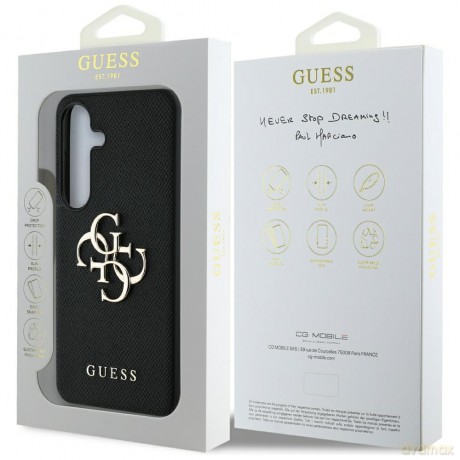 Guess nakładka HC PU Grained Big 4G and Classic Logo do Samsung Galaxy S25 czarna