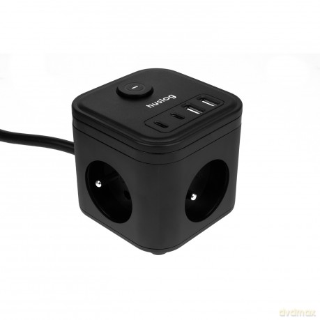 Huslog Przedłużacz kostka z USB