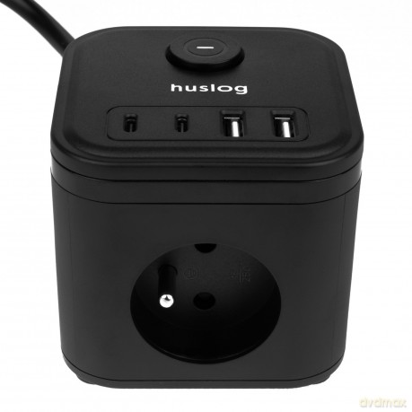 Huslog Przedłużacz kostka z USB