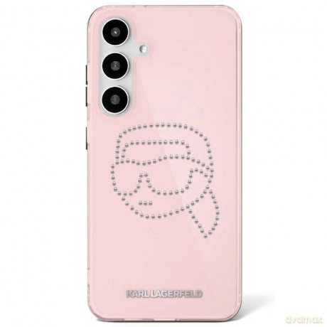 Karl Lagerfeld nakładka HC IML Rhinestones K Head do Samsung Galaxy S25 Ultra różowa