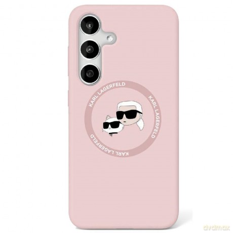 Karl Lagerfeld nakładka HC Magnetic Silicone Double Heads do Samsung Galaxy S25 Plus różowa
