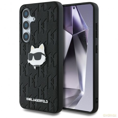 Karl Lagerfeld nakładka HC PU Monogram Choupette Head Pin do Samsung Galaxy S25 Plus czarna