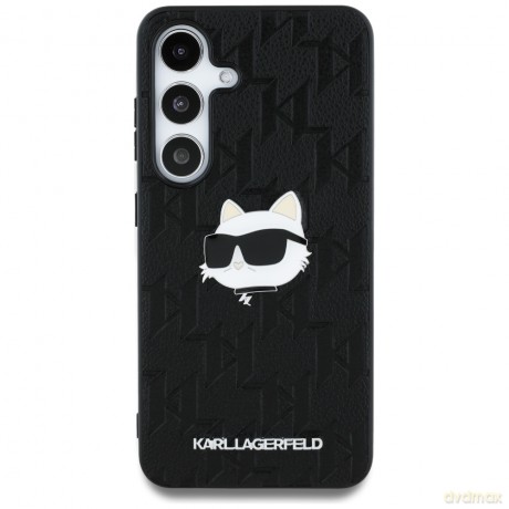 Karl Lagerfeld nakładka HC PU Monogram Choupette Head Pin do Samsung Galaxy S25 Plus czarna