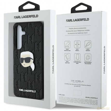 Karl Lagerfeld nakładka HC PU Monogram K. Head Pin do Samsung Galaxy S25 czarna
