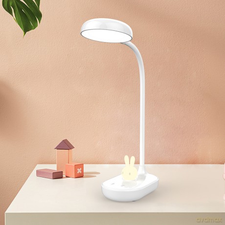 Lampa biurkowa LED 4,5W ze świecącym króliczkiem PURE FLB-30 ASTRID biała Forever Light