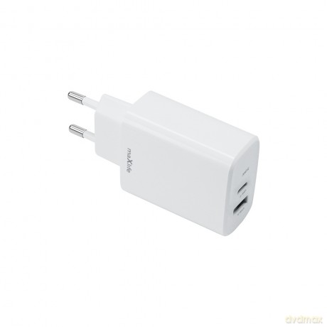Maxlife ładowarka sieciowa PD QC MXTC-10-30AC 1x USB-C 1x USB 30W biała