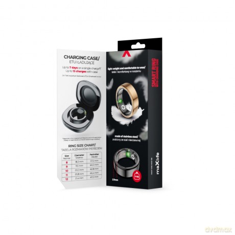 Maxlife smart ring MXSR-100 złoty rozmiar 10