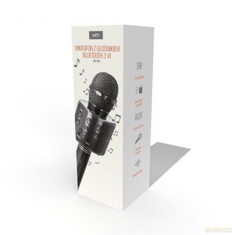Mikrofon z głośnikiem Bluetooth 3W Setty BM-100 czarny
