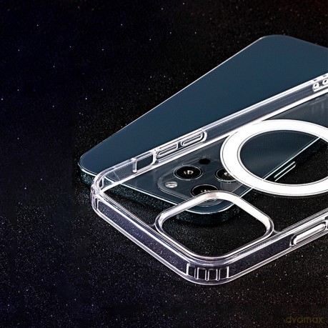 Nakładka Anti Shock 1,5 mm Mag do iPhone 16 6,1" transparentna big hole + przycisk