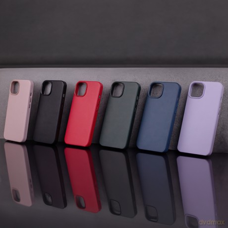 Nakładka Mag Leather do iPhone 16 6,1" ciemnoniebieska