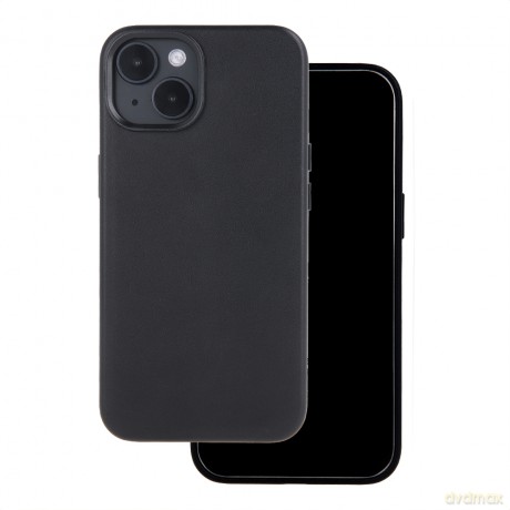 Nakładka Mag Leather do iPhone 16 6,1" czarna