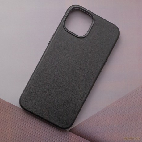 Nakładka Mag Leather do iPhone 16 6,1" czarna