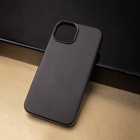Nakładka Mag Leather do iPhone 16 6,1" czarna