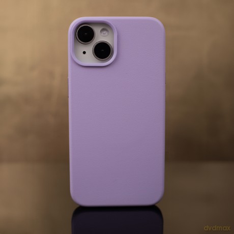 Nakładka Mag Leather do iPhone 16 6,1" fioletowa