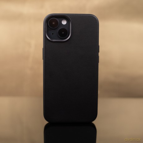 Nakładka Mag Leather do iPhone 16 Plus 6,7" czarna