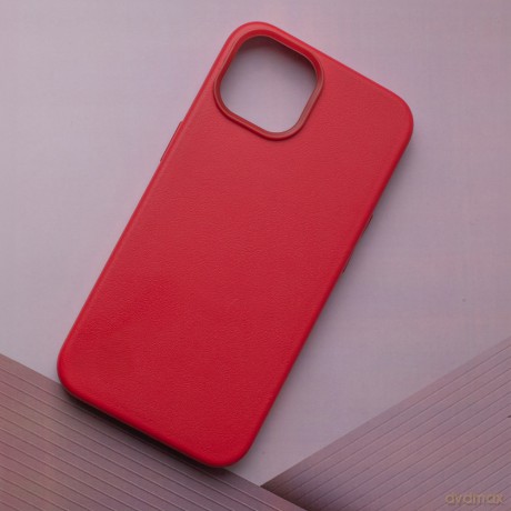 Nakładka Mag Leather do iPhone 16 Pro 6,3" czerwona