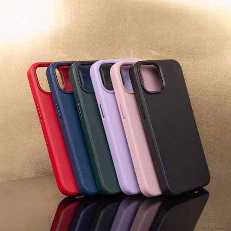 Nakładka Mag Leather do iPhone 16 Pro 6,3" czerwona