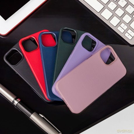 Nakładka Mag Leather do iPhone 16 Pro 6,3" czerwona