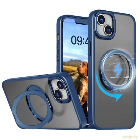 Nakładka Mag Ring Rotating do iPhone 16 6,1" granatowa