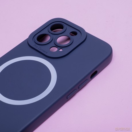 Nakładka Silicon Mag do iPhone 16 Plus 6,7" ciemnoniebieska