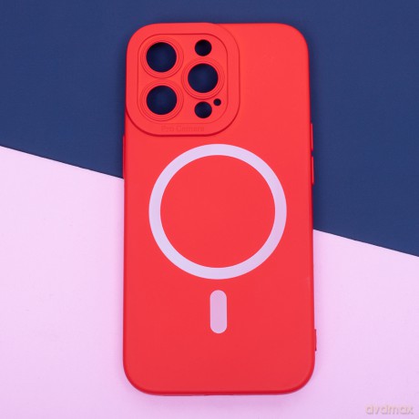 Nakładka Silicon Mag do iPhone 16 Pro Max 6,9" czerwona