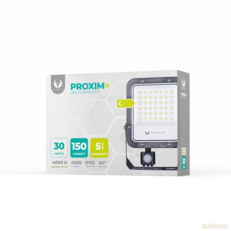 Naświetlacz LED PROXIM+ 30W 4000K 4500lm PIR 230V IP65 Forever Light 150lm/W