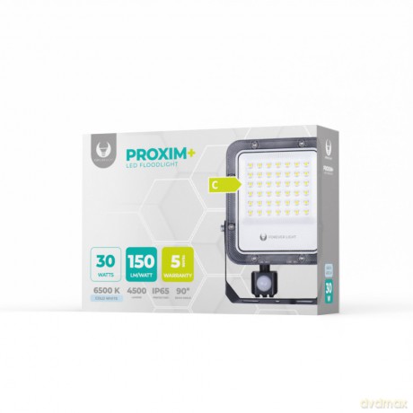 Naświetlacz LED PROXIM+ 30W 6500K 4500lm PIR 230V IP65 Forever Light 150lm/W