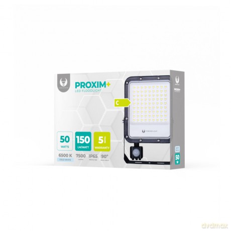 Naświetlacz LED PR/WOXIM+ 50W 6500K 7500lm PIR 230V IP65 Forever Light 150lm