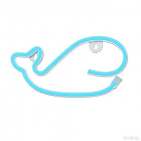 Neon LED WIELORYB niebieski Bat + USB FLNE19 Forever Light