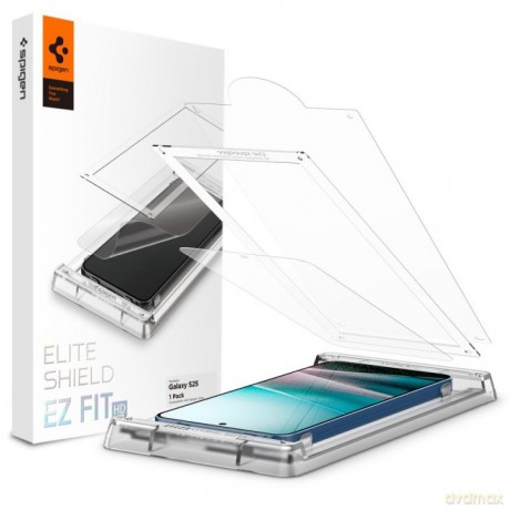 Spigen szkło hybrydowe Elite Shield "EZ Fit" do Samsung Galaxy S25 Przezroczyste